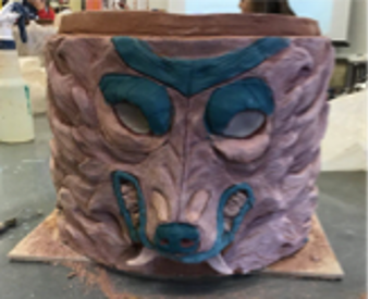 clay wolf face